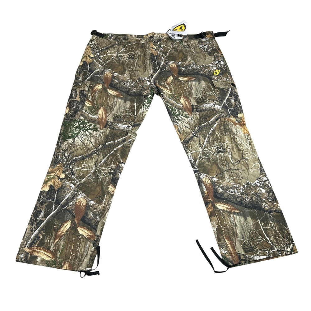 Realtree Edge Camo Cargo Hunting Pants Mens Ripstop Adjustable Waist 3XL
